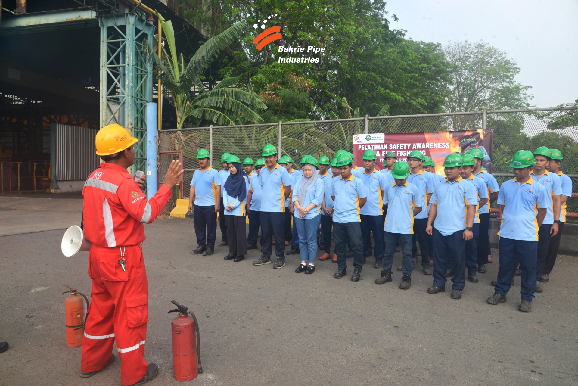 Implementation of Safety Awareness and Fire Fighting Training PT. Bakrie Pipe Industry
