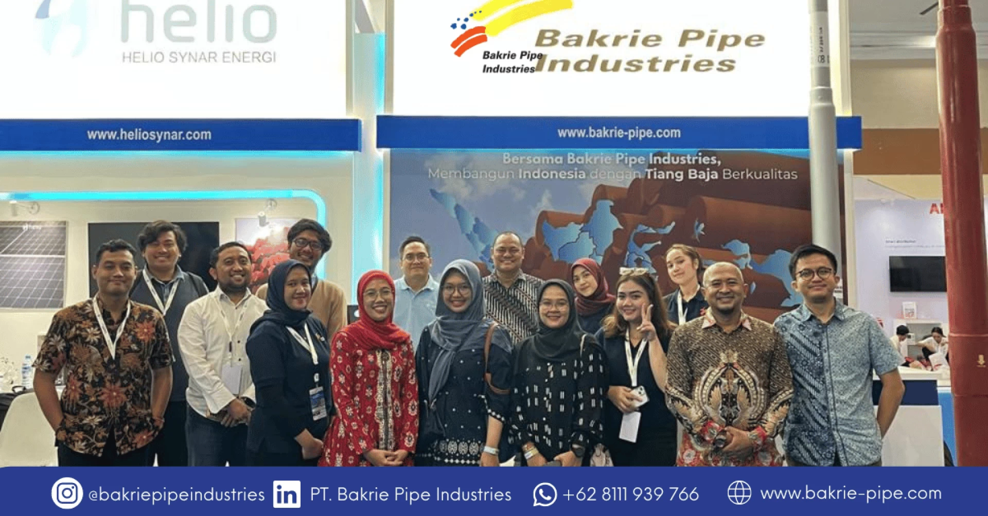 Bakrie Pipe Industries dan Helio Synar Energy berpartisipasi dalam Electricity Connect 2024