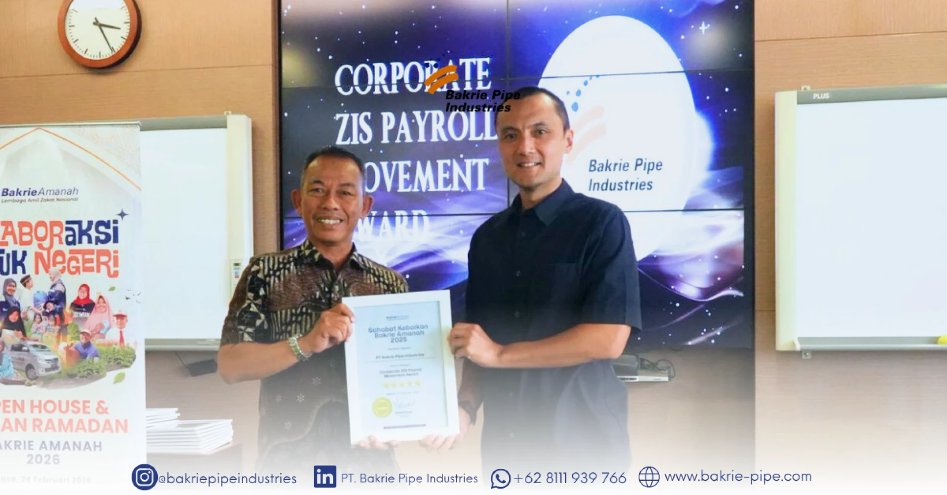 PT Bakrie Pipe Industries Honored with the 2025 Bakrie Amanah Sahabat Kebaikan Award