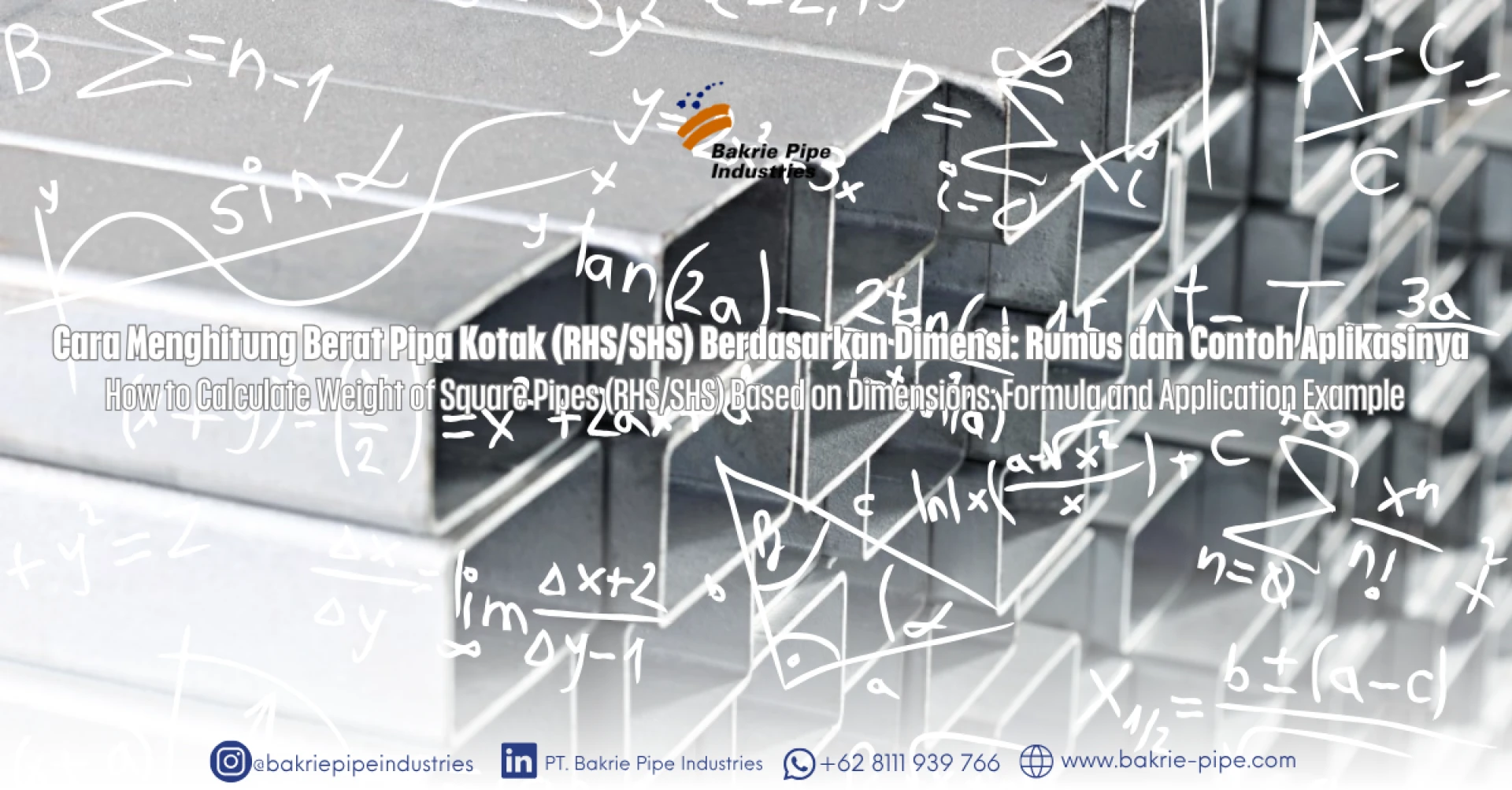 Cara Menghitung Berat Pipa Kotak (RHS/SHS) Berdasarkan Dimensi: Rumus dan Contoh Aplikasinya